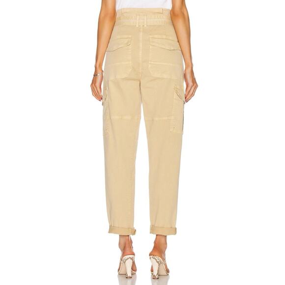 Frame Safari Belted Cargo Khaki High Rise Paperbag Waist Utility Pants - Picture 2 of 7